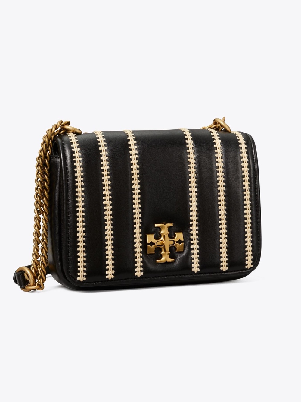 Tory Burch Kira Raffia Stripe Chain shoulder bag
